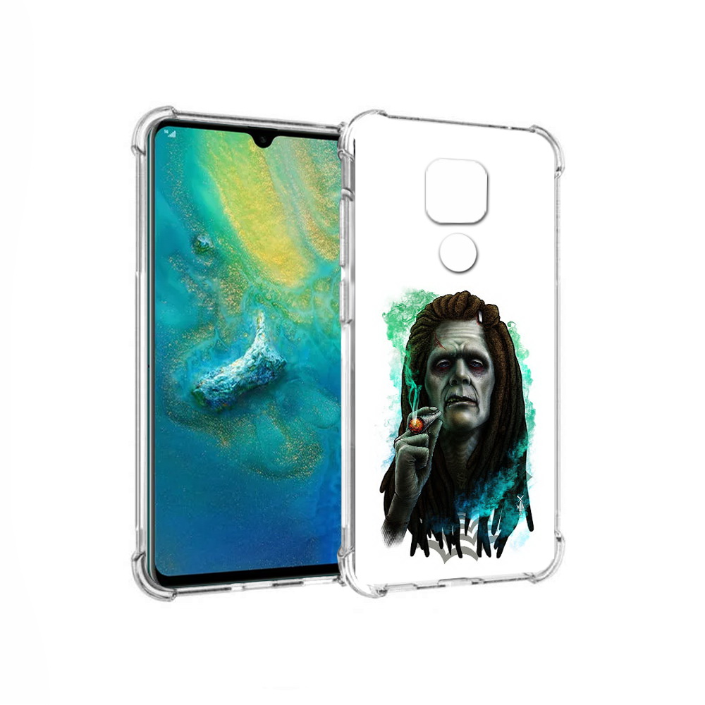 

Чехол MyPads Tocco для Huawei Mate 20x зеленый мужчина с сигаретой (PT124578.30.360), Прозрачный, Tocco