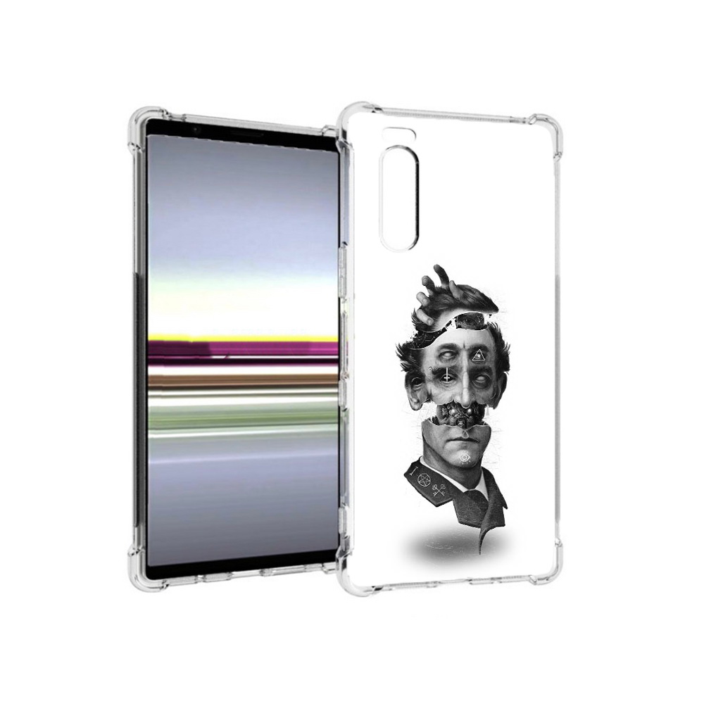 

Чехол MyPads Tocco для Sony Xperia 5 страшное лицо абстракция (PT139963.234.628), Прозрачный, Tocco