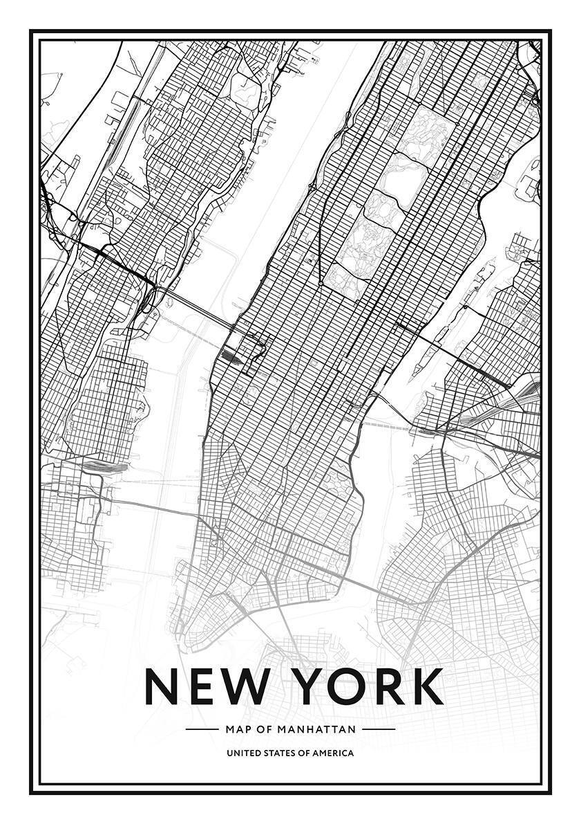 

Большой постер на стену New York 50х70 см без рамы, SCANDINEWYORK