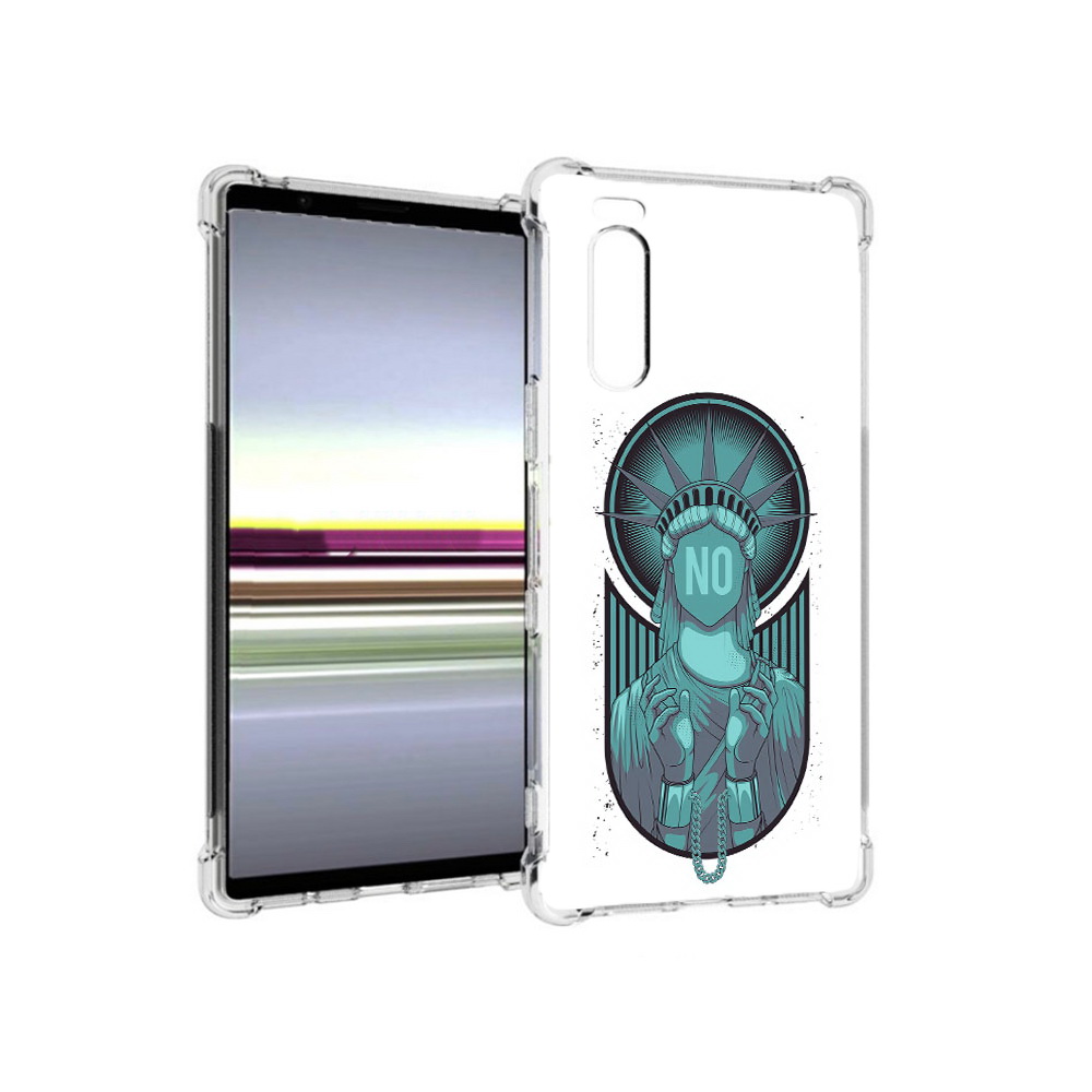 

Чехол MyPads Tocco для Sony Xperia 5 статуя свободы зеленый (PT139963.234.623), Прозрачный, Tocco
