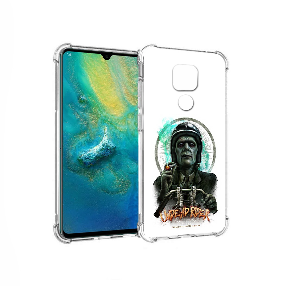 

Чехол MyPads Tocco для Huawei Mate 20x зеленый мужчина с сигаретой на мотоцикле, Прозрачный, Tocco