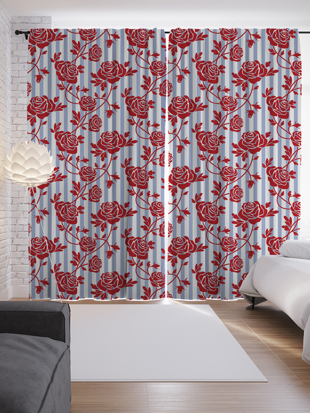 

Шторы JoyArty с фотопечатью "Нежность роз" из сатена, 290х265 см, Нежность роз