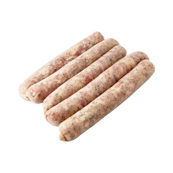 

Колбаски из свинины с курицей Виктория Янтарные охлажденные