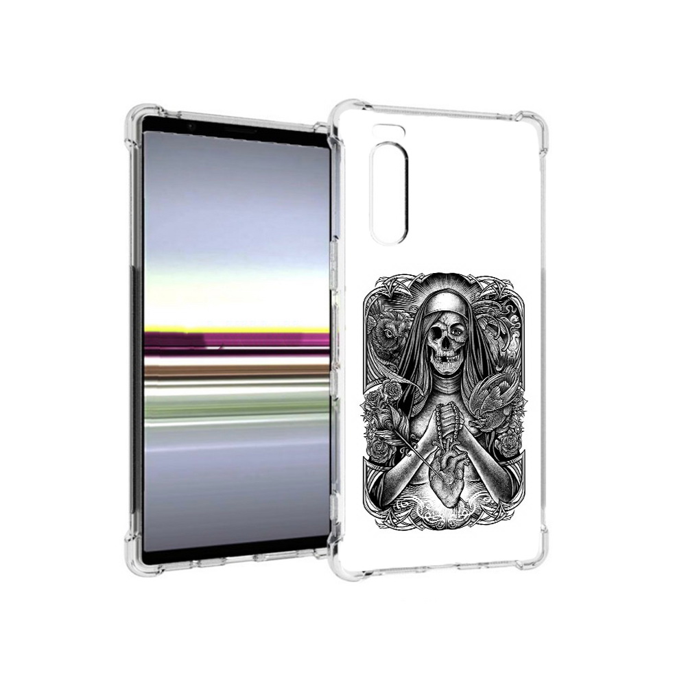 

Чехол MyPads Tocco для Sony Xperia 5 скелет с сердцем (PT139963.234.603), Прозрачный, Tocco