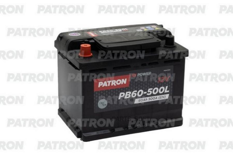 PATRON PB60-500L Аккумулятор PATRON POWER 12V 60AH 500A ETN 1L+ B13 242x175x190mm 13,5kg 1