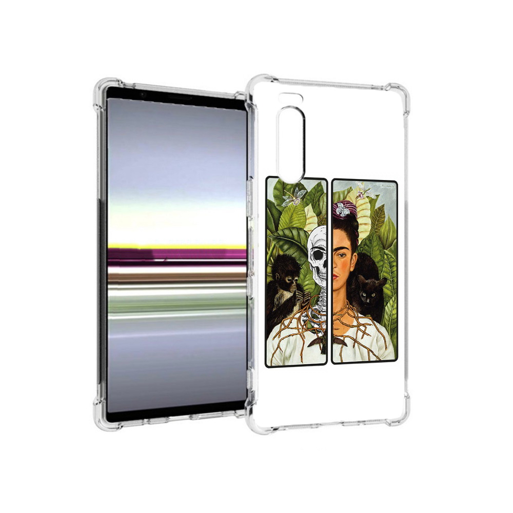 

Чехол MyPads Tocco для Sony Xperia 5 сдвоенная картинка девушка скелет (PT139963.234.595), Прозрачный, Tocco