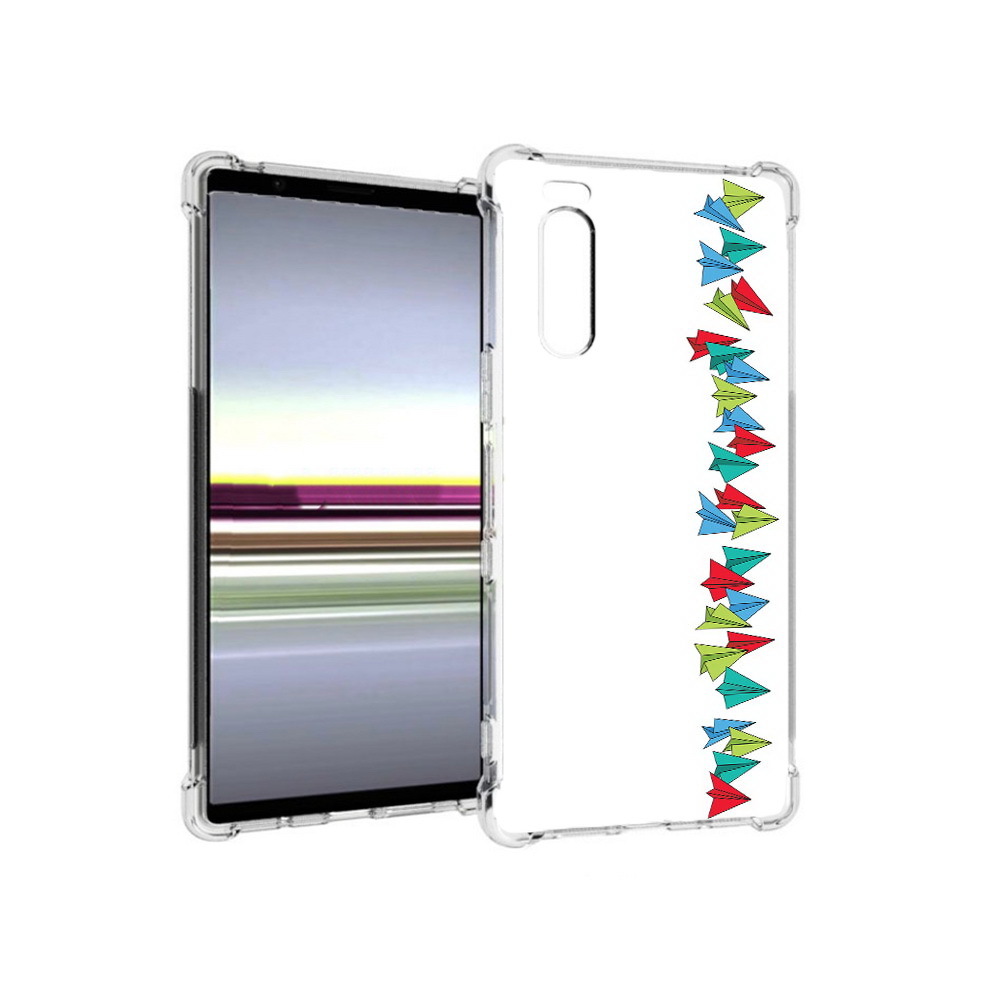 

Чехол MyPads Tocco для Sony Xperia 5 самолетики из листочков (PT139963.234.593), Прозрачный, Tocco
