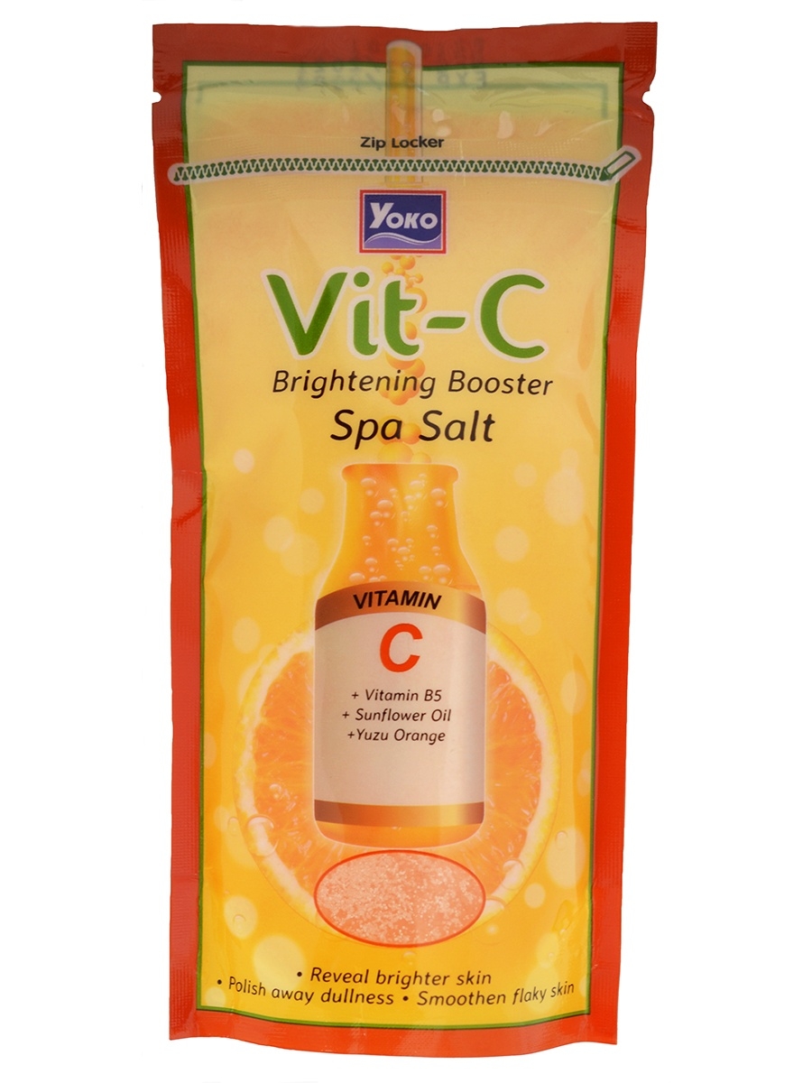 Скраб солевой для тела с Витамином С для сияния кожи Yoko Spa Salt salt of the earth антицеллюлитный солевой скраб для тела с разогревающим эффектом 250 г