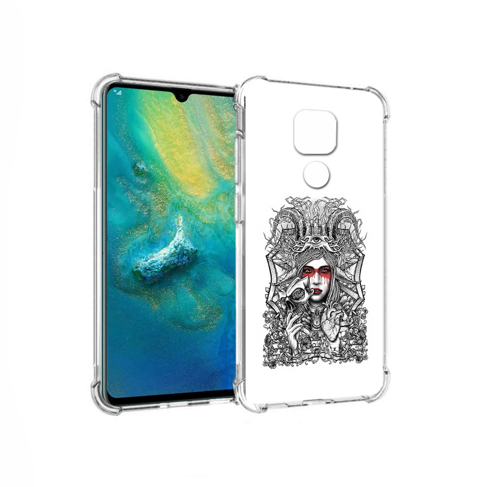 

Чехол MyPads Tocco для Huawei Mate 20x грусная девушка (PT124578.30.302), Прозрачный, Tocco