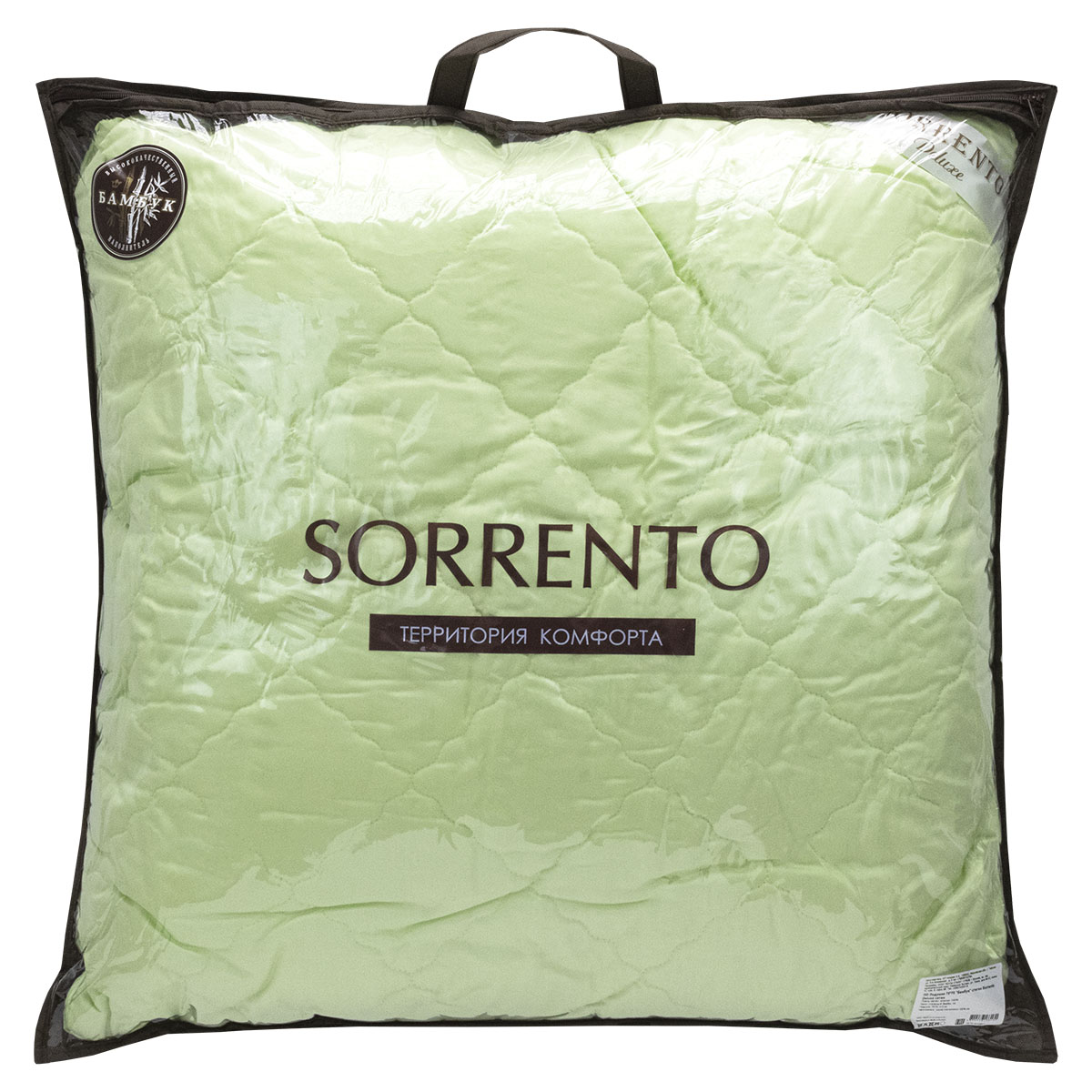 

Подушка для сна SORRENTO DELUXE стеганая Бамбук 70x70 см на диван, кровать сатин, Зеленый, 50*70 "Бамбук" стеган_15_0.95