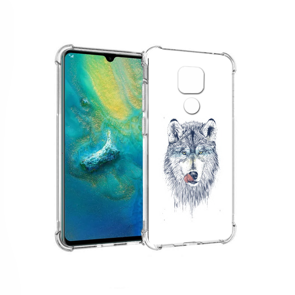 

Чехол MyPads Tocco для Huawei Mate 20x голодгый волк (PT124578.30.292), Прозрачный, Tocco