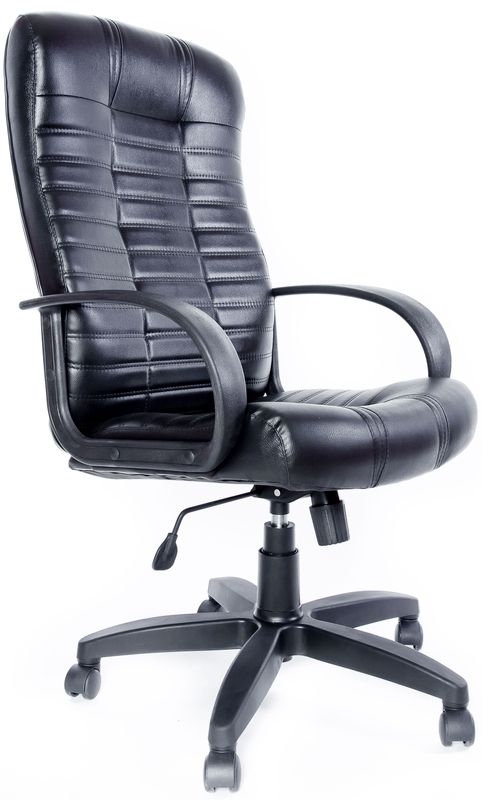 фото Компьютерное кресло атлант ультра кожа черная евростиль