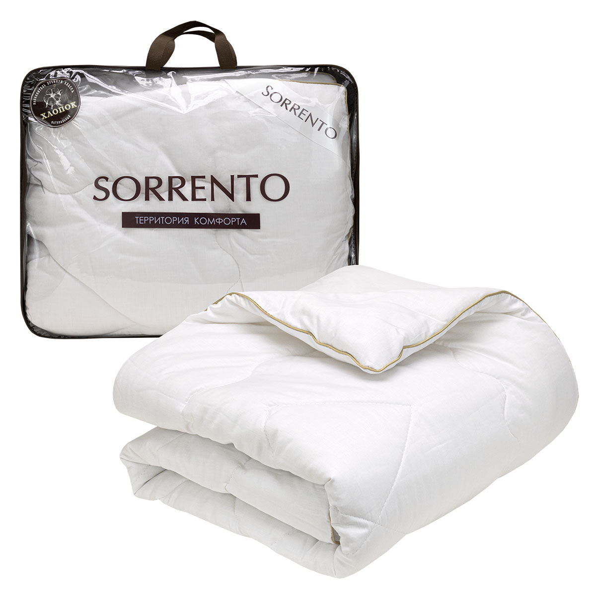 Одеяло Sorrento Deluxe Хлопок 1.5-спальное 140x205 облегченное сатин