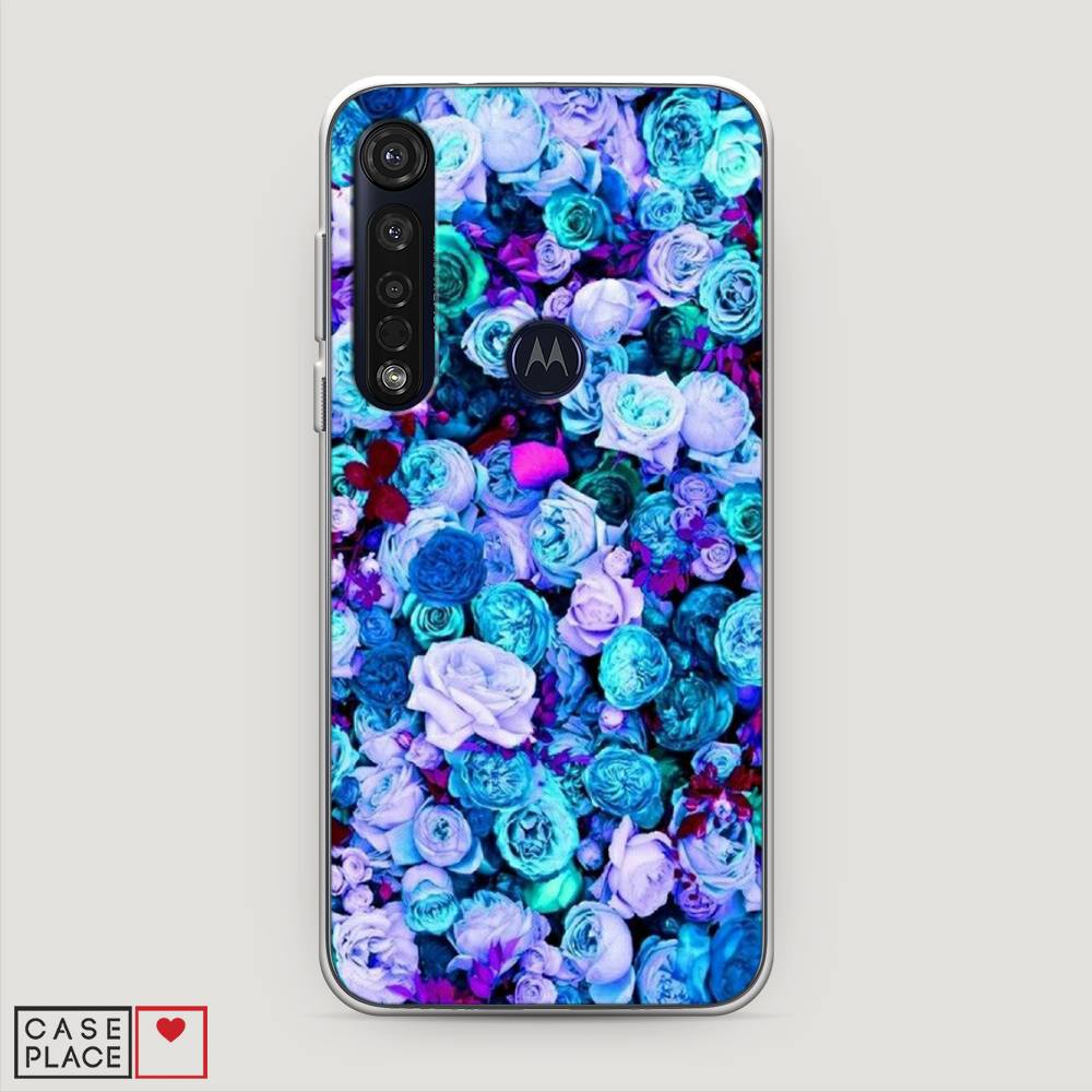 

Чехол на Motorola Moto G8 Plus "Цветочный ковер", Фиолетовый, 241450-2