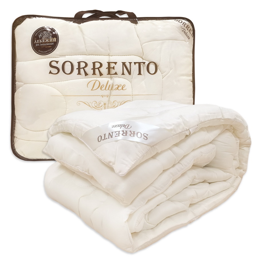 Одеяло всесезонное Лебяжий пух 2-спальное 172х205 см Sorrento Deluxe чехол - сатин