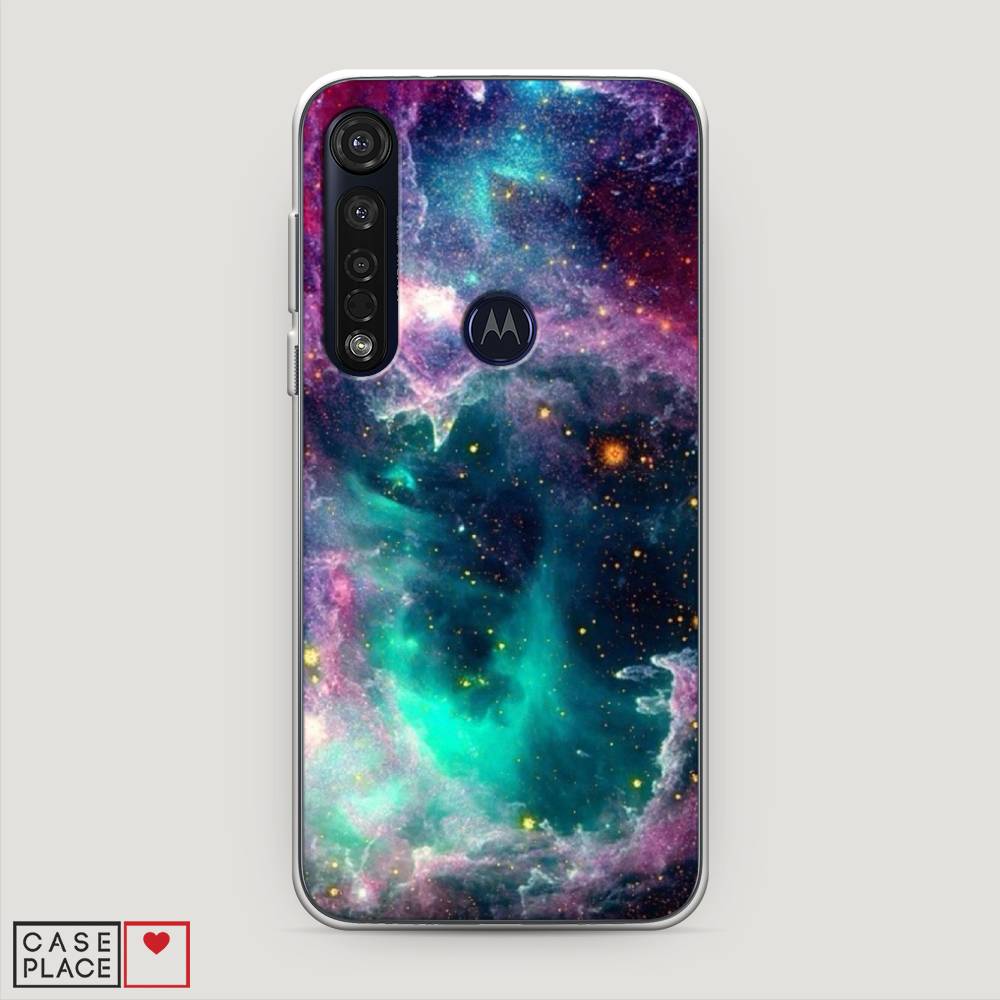 

Чехол на Motorola Moto G8 Plus "Звездные облака", Розовый;бежевый, 241450-2