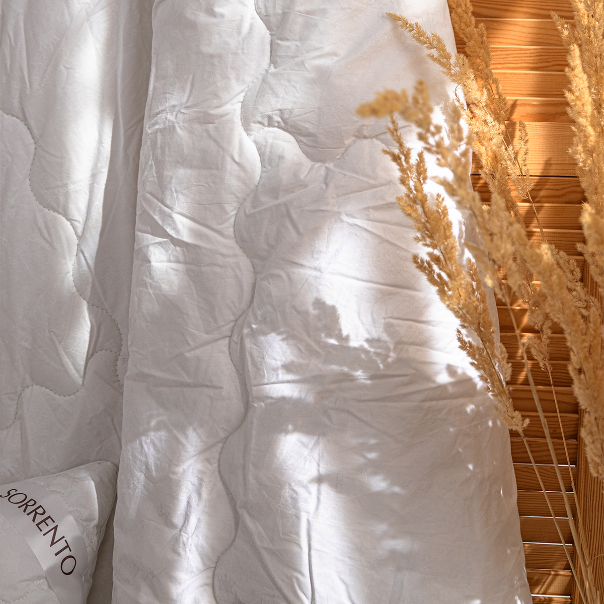 Одеяло всесезонное Лебяжий пух 2-спальное 172х205 см Sorrento Deluxe чехол - тик