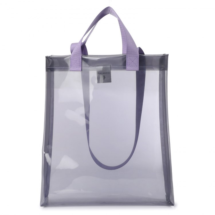 

Сумка-шоппер женская Calzetti TRANSPARENT SHOPPER, серо-фиолетовый, TRANSPARENT SHOPPER
