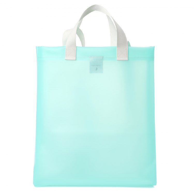 

Сумка-шоппер женская Calzetti TRANSPARENT SHOPPER, бирюзовый/белый, TRANSPARENT SHOPPER