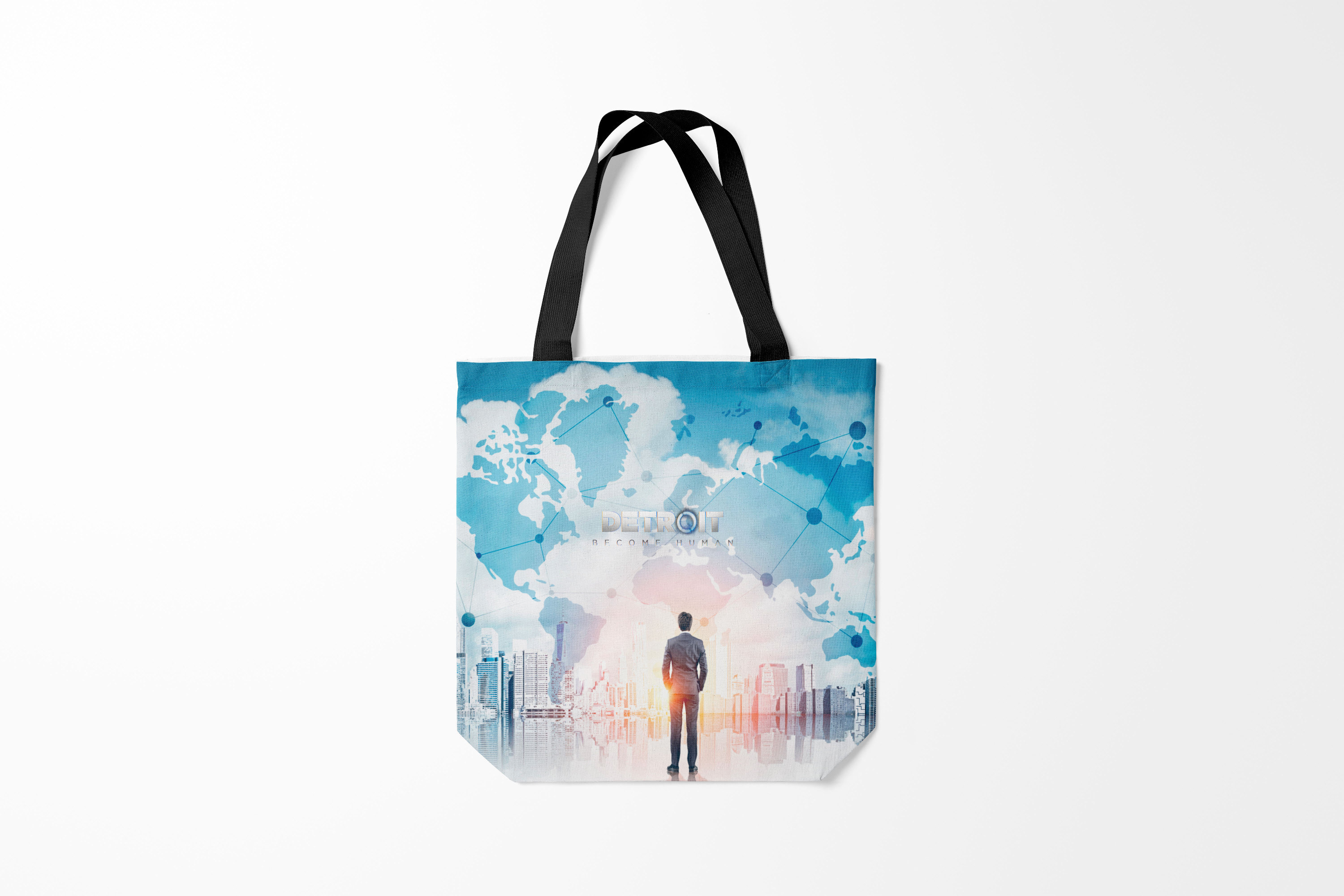 

Сумка шoппер унисекс Burnettie Detroit become human, голубой, Detroit become human