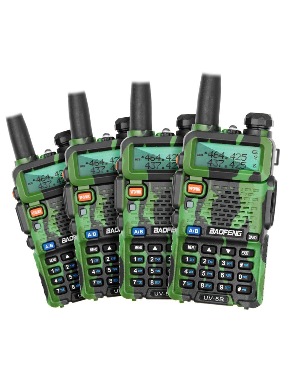 

Портативная радиостанция Baofeng UV-5R камуфляж, 4 шт., Зеленый, UV-5R