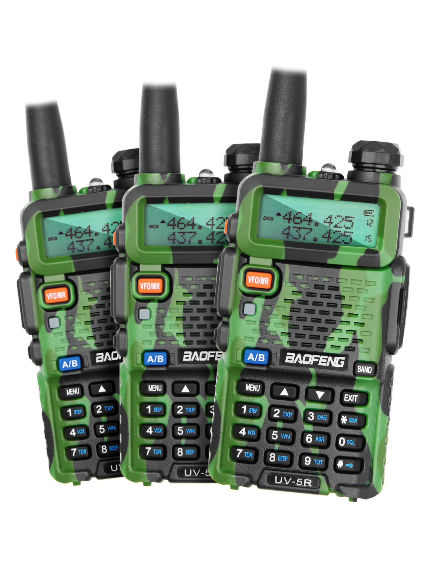 фото Портативная радиостанция baofeng uv-5r камуфляж, 3 шт.