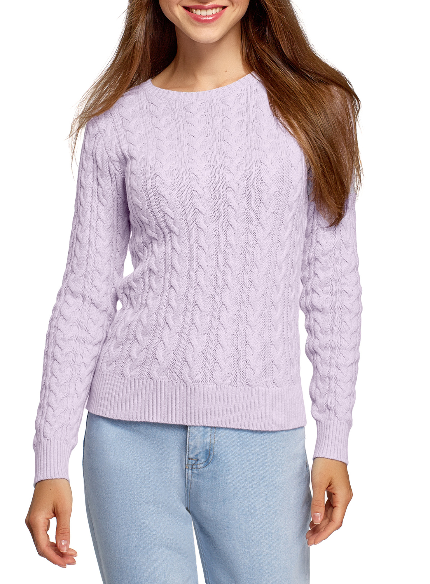 

Джемпер женский oodji 73807617-1B фиолетовый S, 73807617-1B