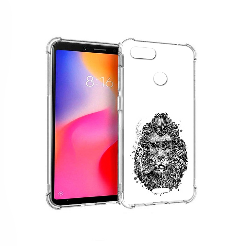 

Чехол MyPads Tocco для Xiaomi Redmi 6 курящий лев (PT113762.304.432), Прозрачный, Tocco