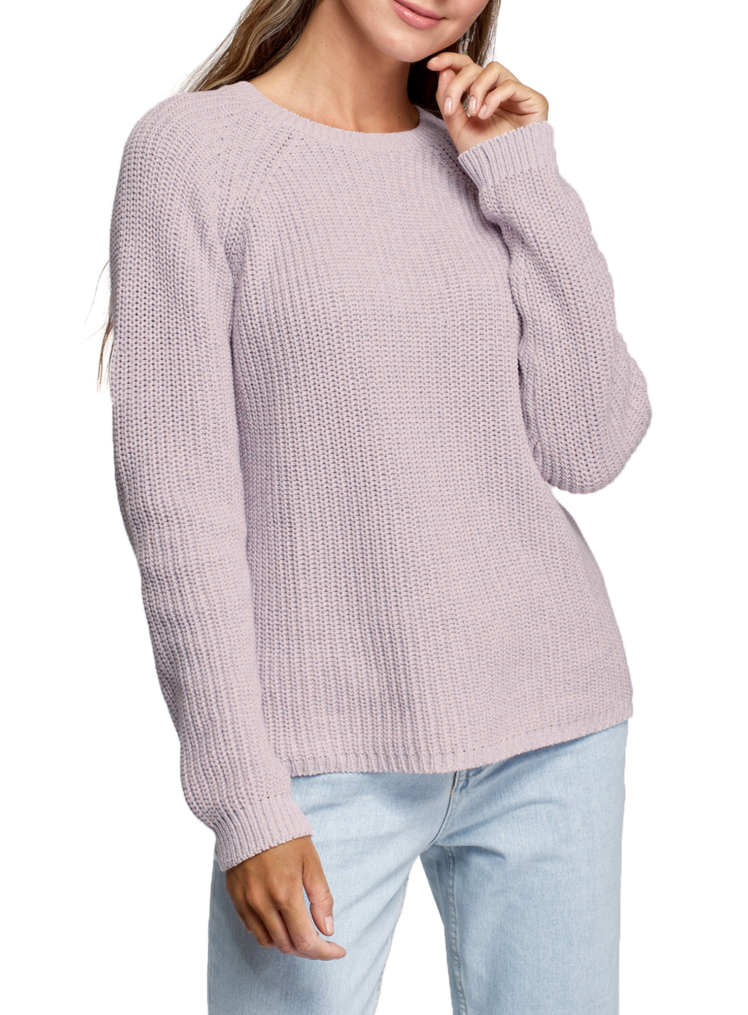 

Джемпер женский oodji 73807605-3B фиолетовый M, 73807605-3B