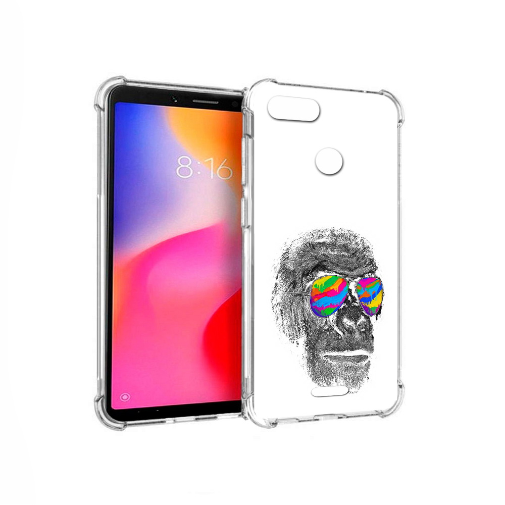 

Чехол MyPads Tocco для Xiaomi Redmi 6 крутая обезьяна в очках (PT113762.304.422), Прозрачный, Tocco