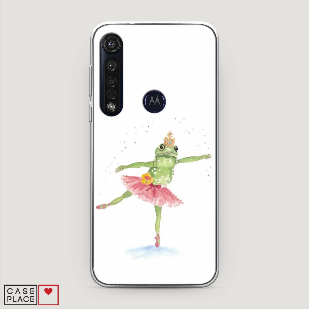 

Чехол на Motorola Moto G8 Plus "Лягушка-балерина", Зеленый, 241450-4