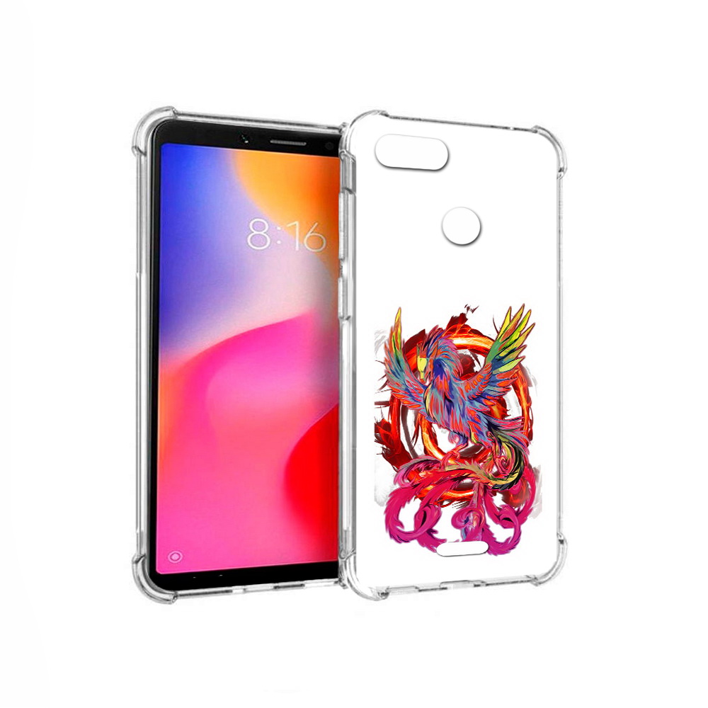 

Чехол MyPads Tocco для Xiaomi Redmi 6 красочный феникс (PT113762.304.414), Прозрачный, Tocco