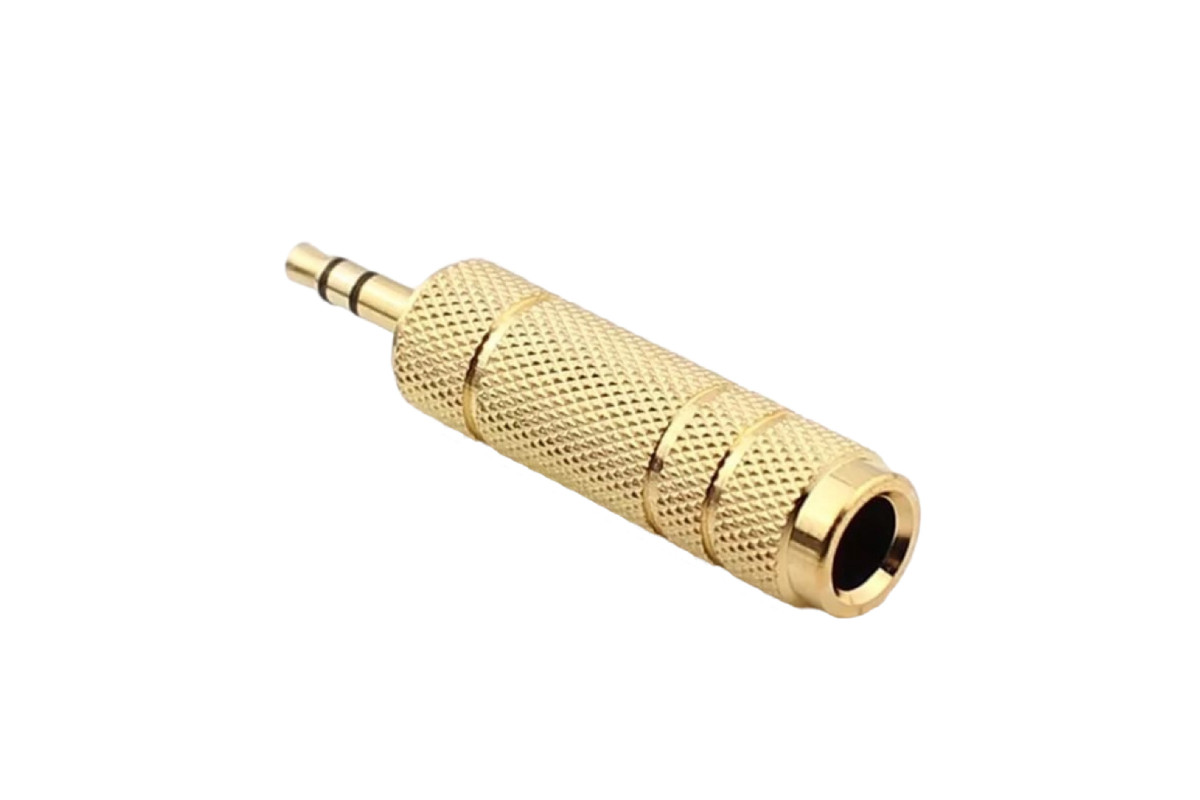 

Переходник Mobicent jack 6.3 мм - ack 3.5 мм золотистый