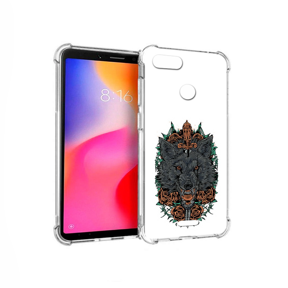 

Чехол MyPads Tocco для Xiaomi Redmi 6 красивый злой волк (PT113762.304.409), Прозрачный, Tocco