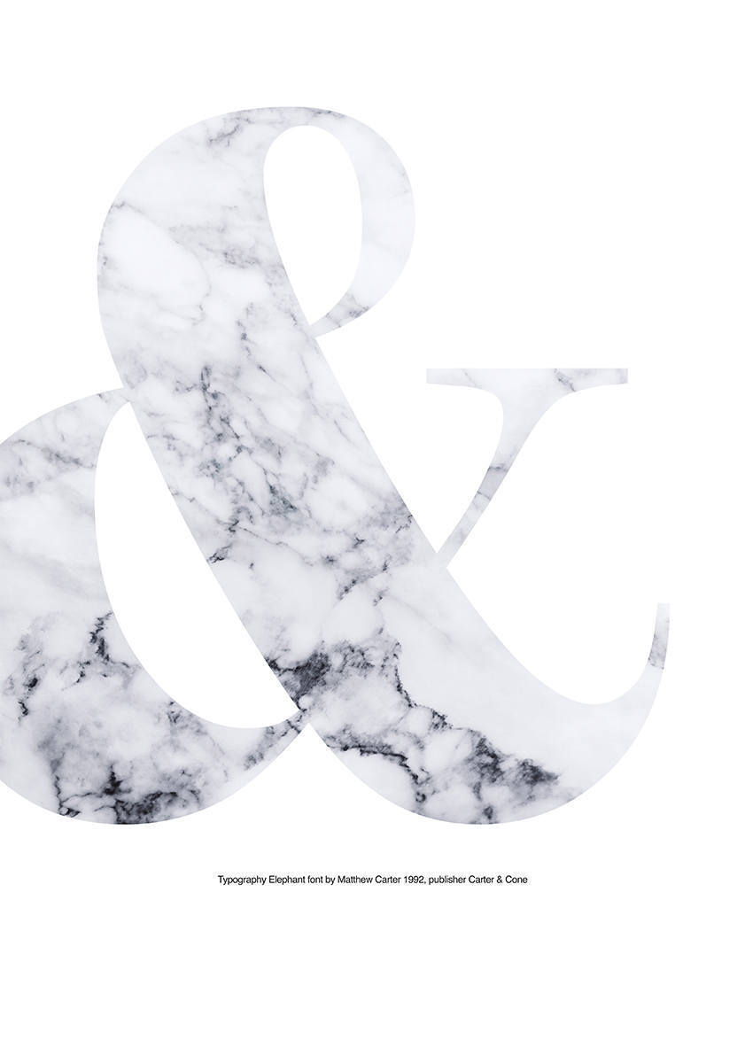 

Большой постер на стену Ampersand marble 60х90 см без рамы, SCANDIMARBLEW