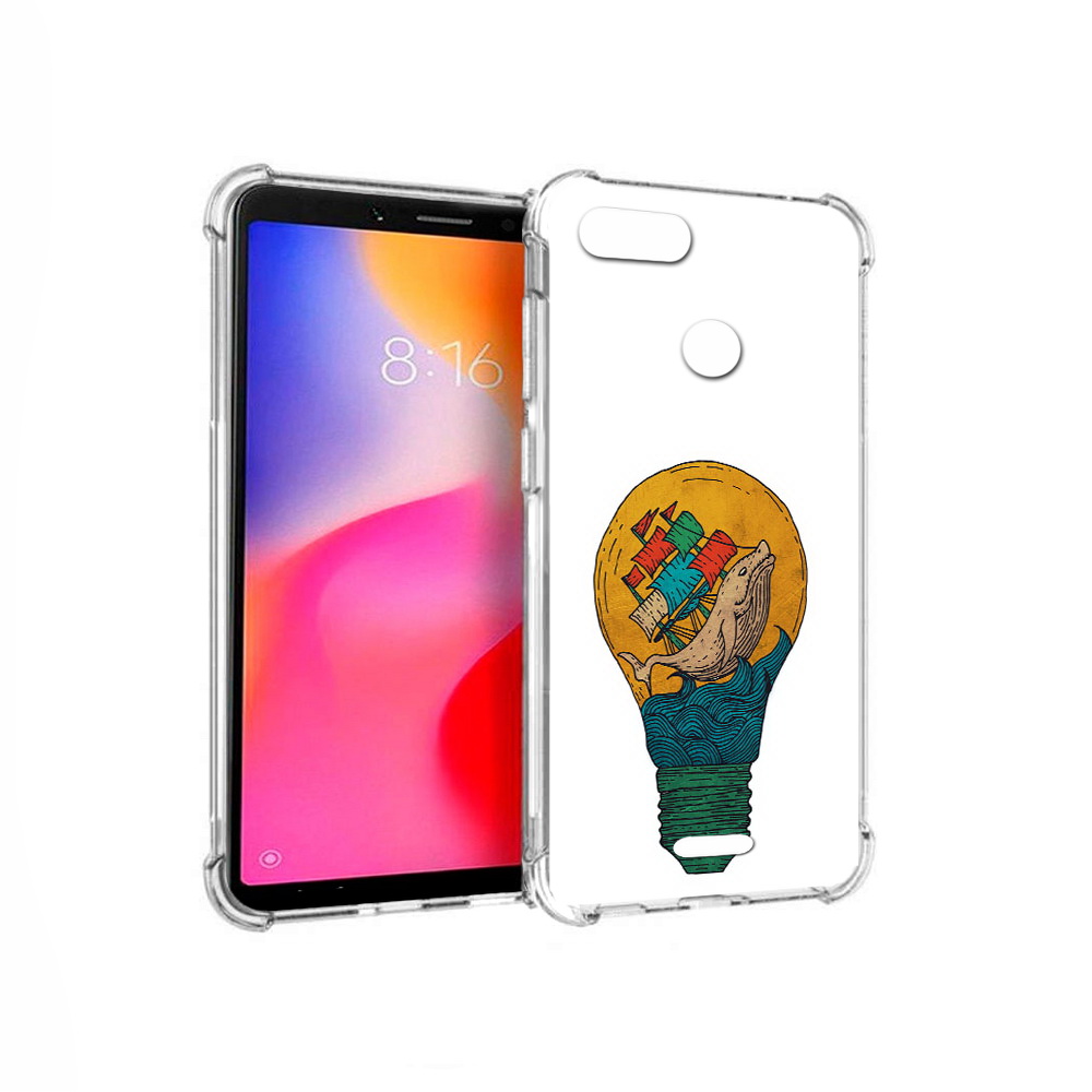 

Чехол MyPads Tocco для Xiaomi Redmi 6 кит в лампочке с парусами (PT113762.304.387), Прозрачный, Tocco