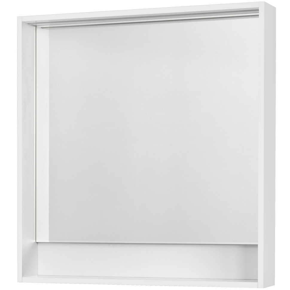 Зеркало в ванную с подсветкой и полкой настенное Aquaton Капри 80 1A230402KP010 белый капри