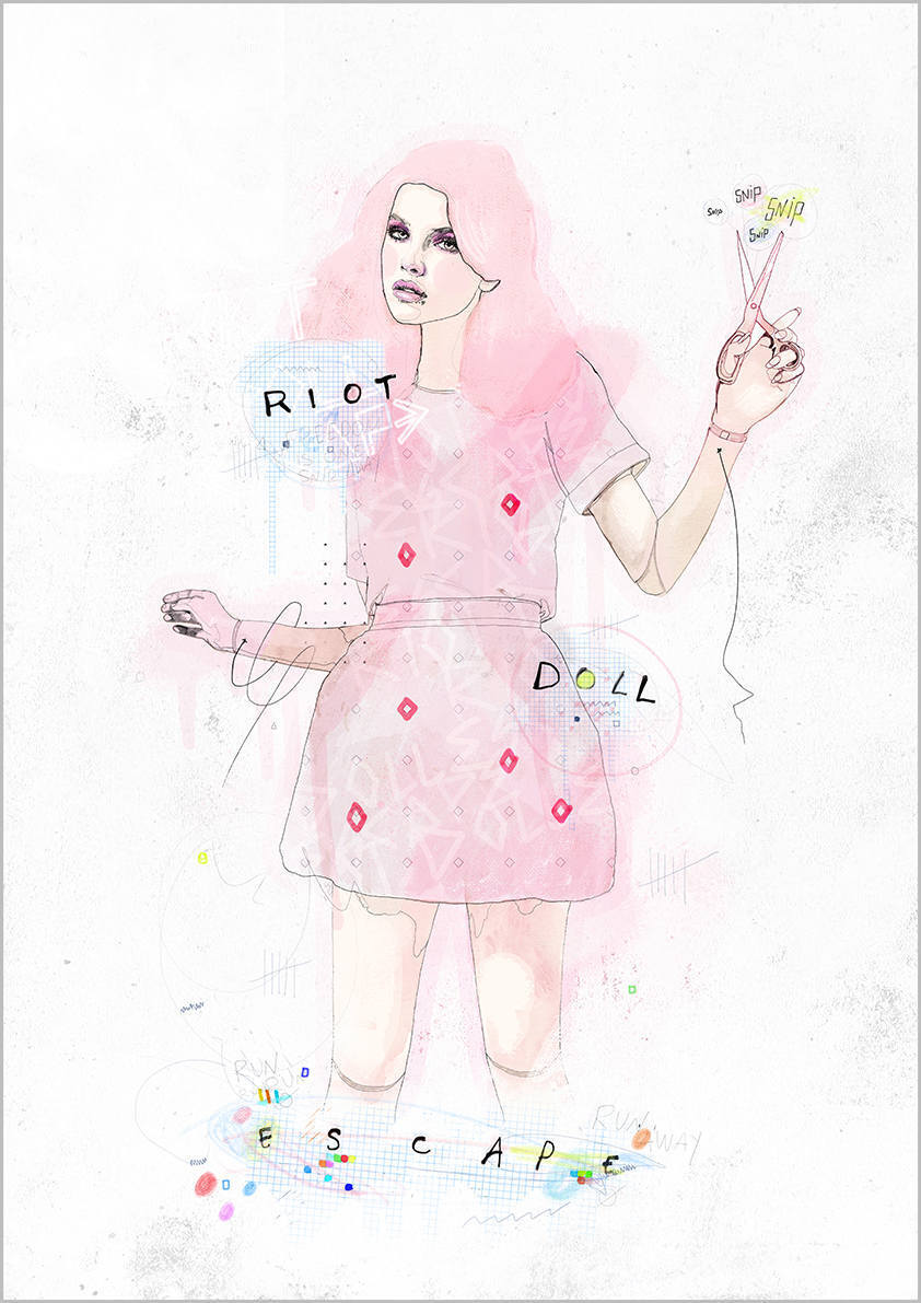

Большой постер на стену Riot Doll Escape 60х90 см без рамы, MDPDOLL