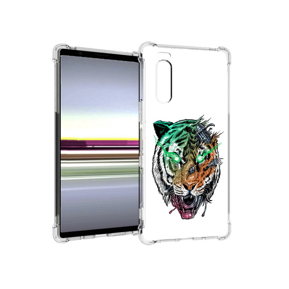 

Чехол MyPads Tocco для Sony Xperia 5 робо-тигр (PT139963.234.584), Прозрачный, Tocco