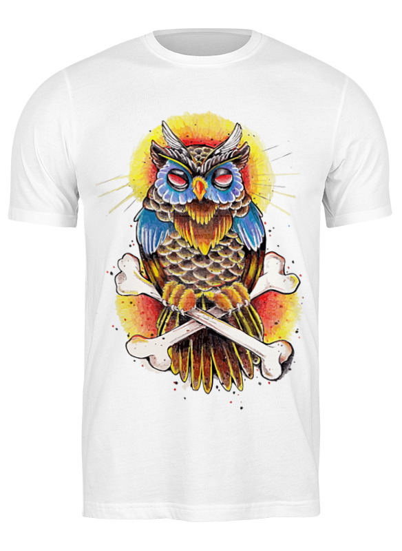 

Футболка мужская Printio Mysterious owl белая XL, Белый, Mysterious owl