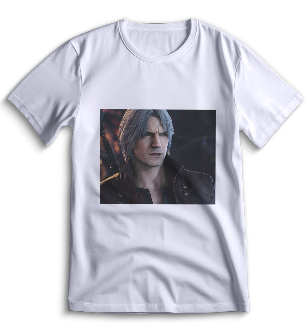 Белая футболка с принтом Devil May Cry 0040, размер S от Top T-shirt