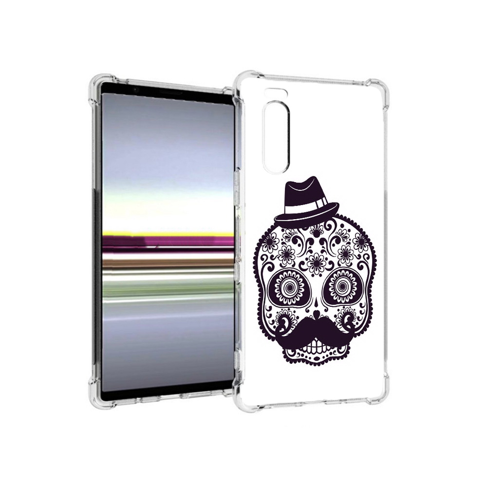 

Чехол MyPads Tocco для Sony Xperia 5 разрисованный скелет (PT139963.234.575), Прозрачный, Tocco