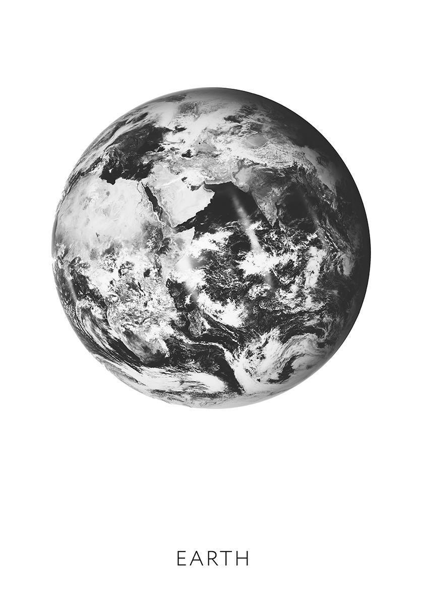 

Большой постер на стену Earth 40х50 см без рамы, SCANDIEARTH