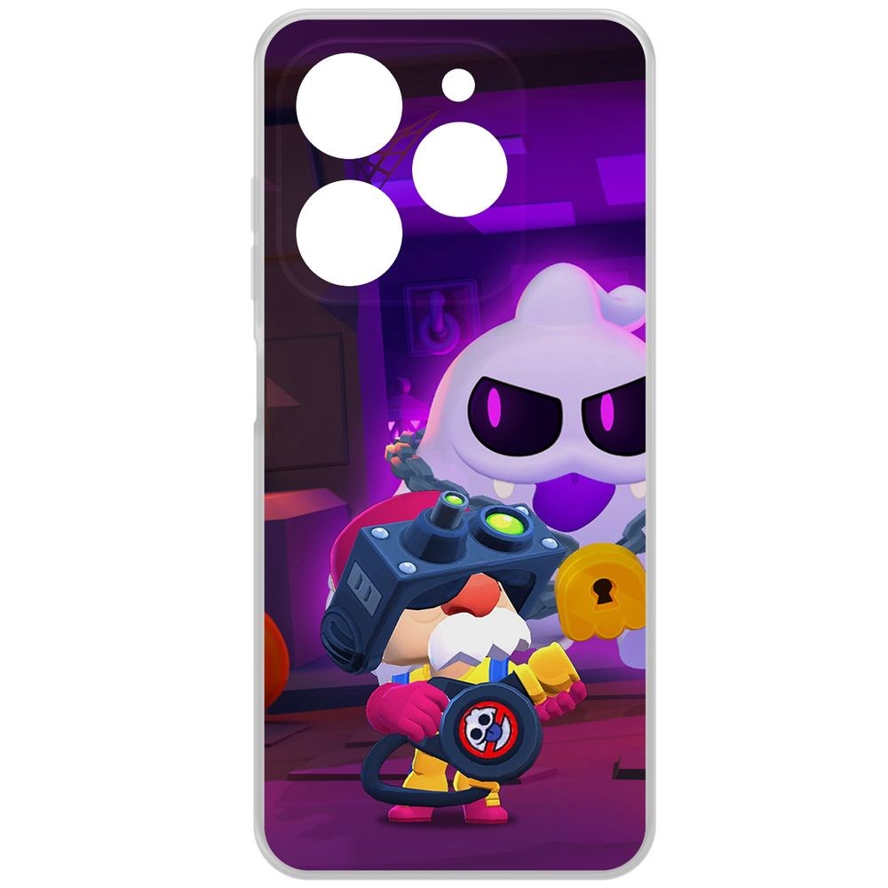 

Чехол-накладка Case Brawl Stars-Охотник за Скуиками Гэйл для TECNO Spark Go 2024, Прозрачный