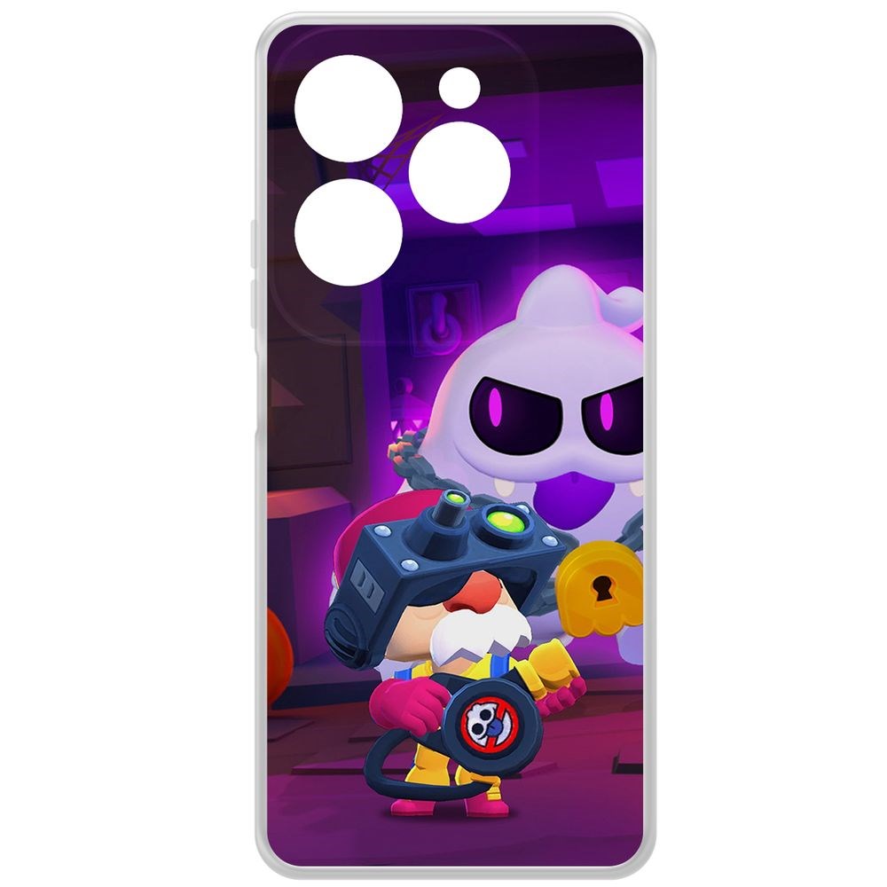 

Чехол-накладка Case Brawl Stars-Охотник за Скуиками Гэйл для INFINIX Hot 40 Pro, Прозрачный