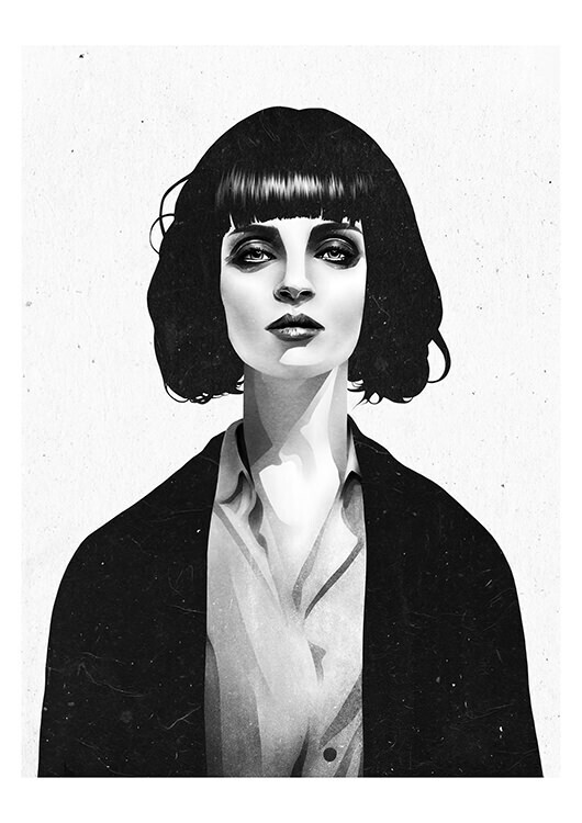 

Большой постер на стену Mrs Mia Wallace 50х70 см без рамы, RIMRS