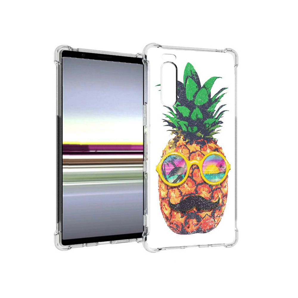 

Чехол MyPads Tocco для Sony Xperia 5 прикольный ананас с лицом (PT139963.234.556), Прозрачный, Tocco