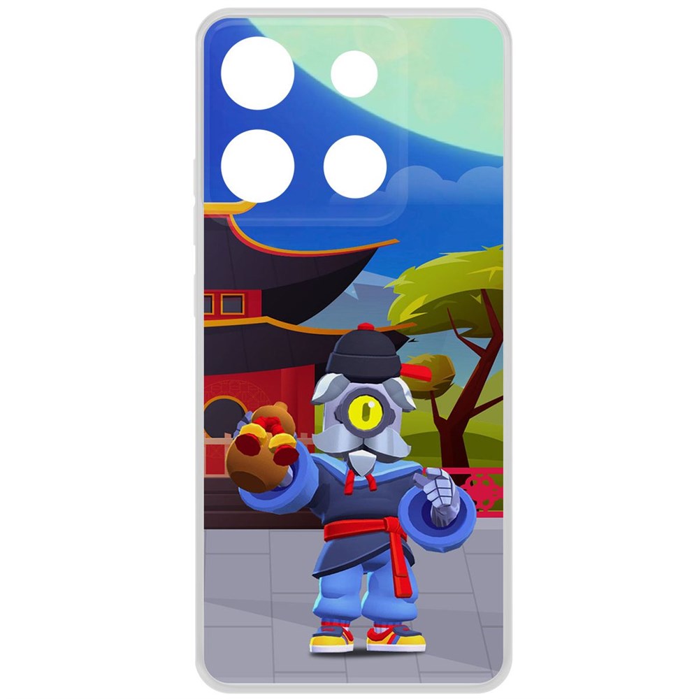 

Чехол-накладка Case Brawl Stars-Великий Мастер Барли для INFINIX Smart 7 Plus, Прозрачный