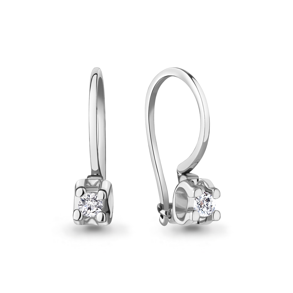 

Серьги из белого золота с бриллиантом Aquamarine 942735, 942735_585_бз