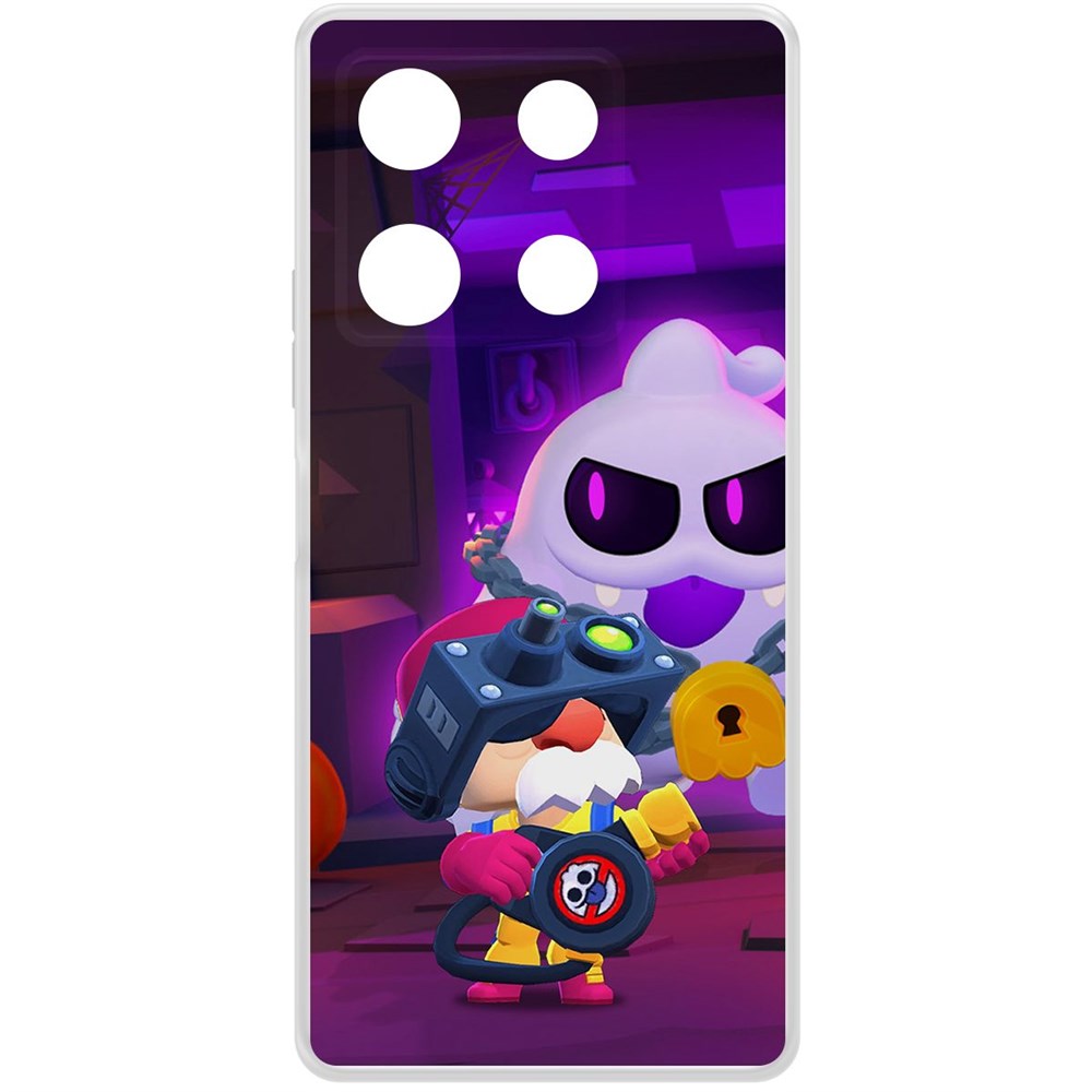 

Чехол-накладка Case Brawl Stars-Охотник за Скуиками Гэйл для INFINIX Note 30 Pro, Прозрачный